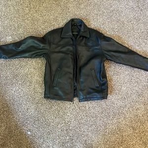 Excelled 100% leather biker jacket